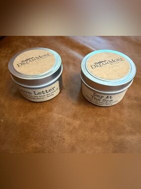 DreamMore Resort Scented Tin Candles - Love Letter & Day At The Spa